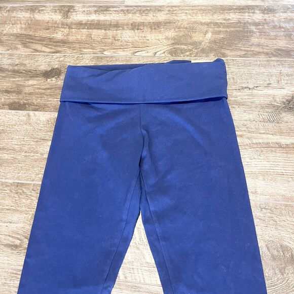 Victoria Secret PINK Leggings Womens XS Midnight Navy Blue Mid Rise Foldover - Picture 11 of 11